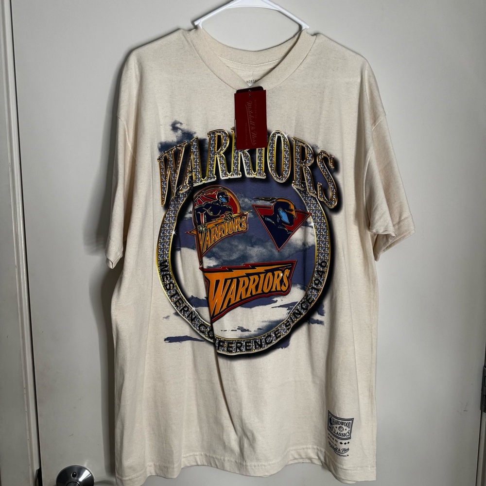 Mitchell & Ness Warriors Cream Graphic Tee